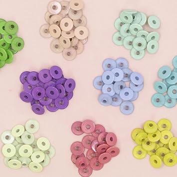 Craftelier - Pack of 40 Wide Eyelets Ideal for Card Making, Scrapbooking and Crafting | Suitable for Various Materials | Size Approx. Inside Diameter 5 mm and Outside 13 mm - Apple Green Colour
