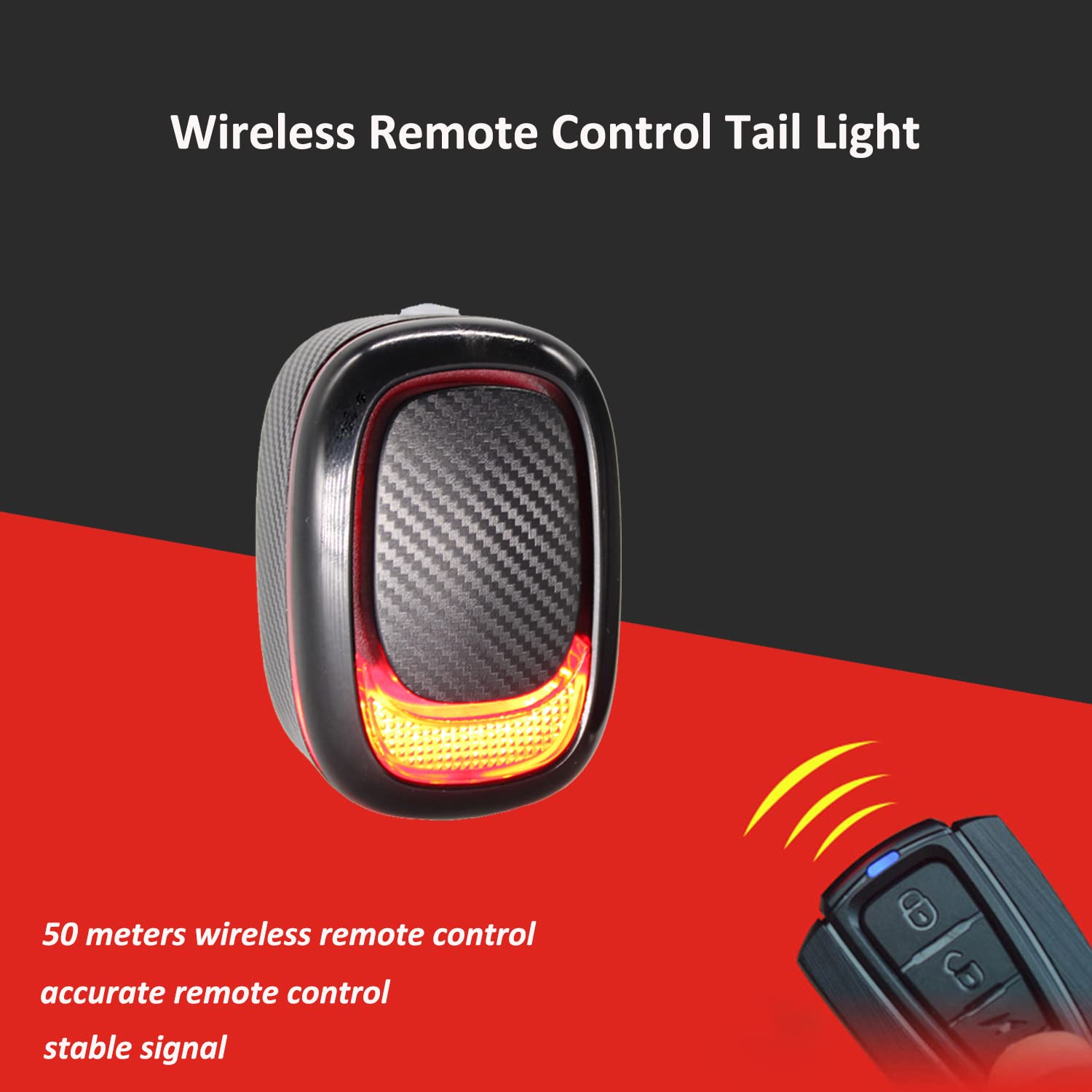 ONVIAN Feu Arrière De Vélo Intelligent Avec Clignotants, Alarme De Vélo