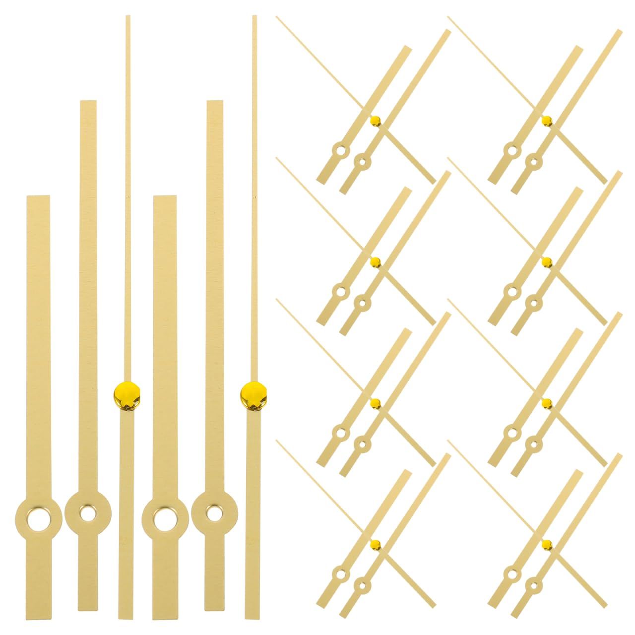 Aiguilles d'horloge dorées Hemobllo de 10 pièces pour cadran de 25 à 38 cm