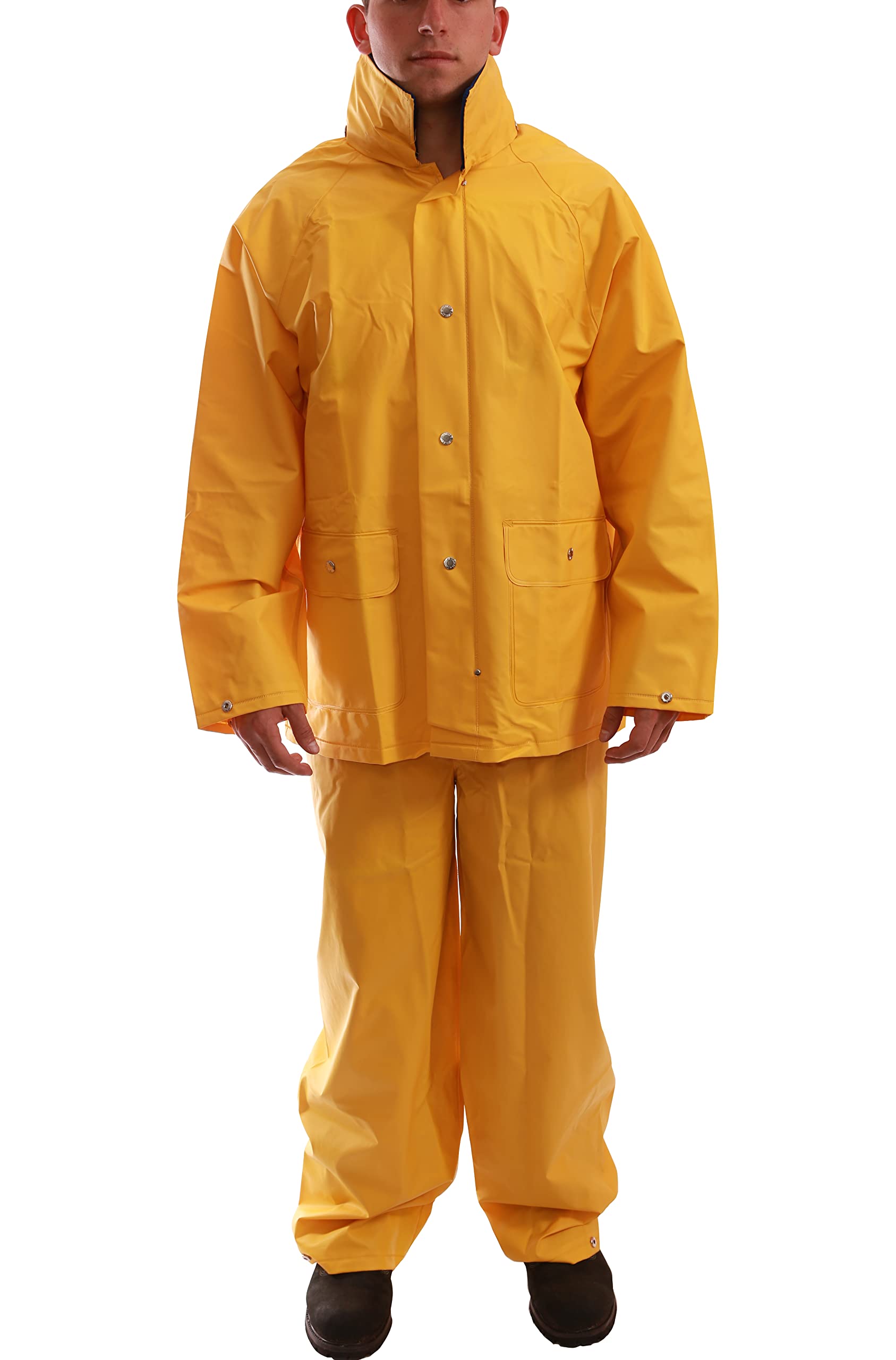 Comfort-Tuff PVC/Polyester Rainsuit, .35-Mm, Yellow, XXL