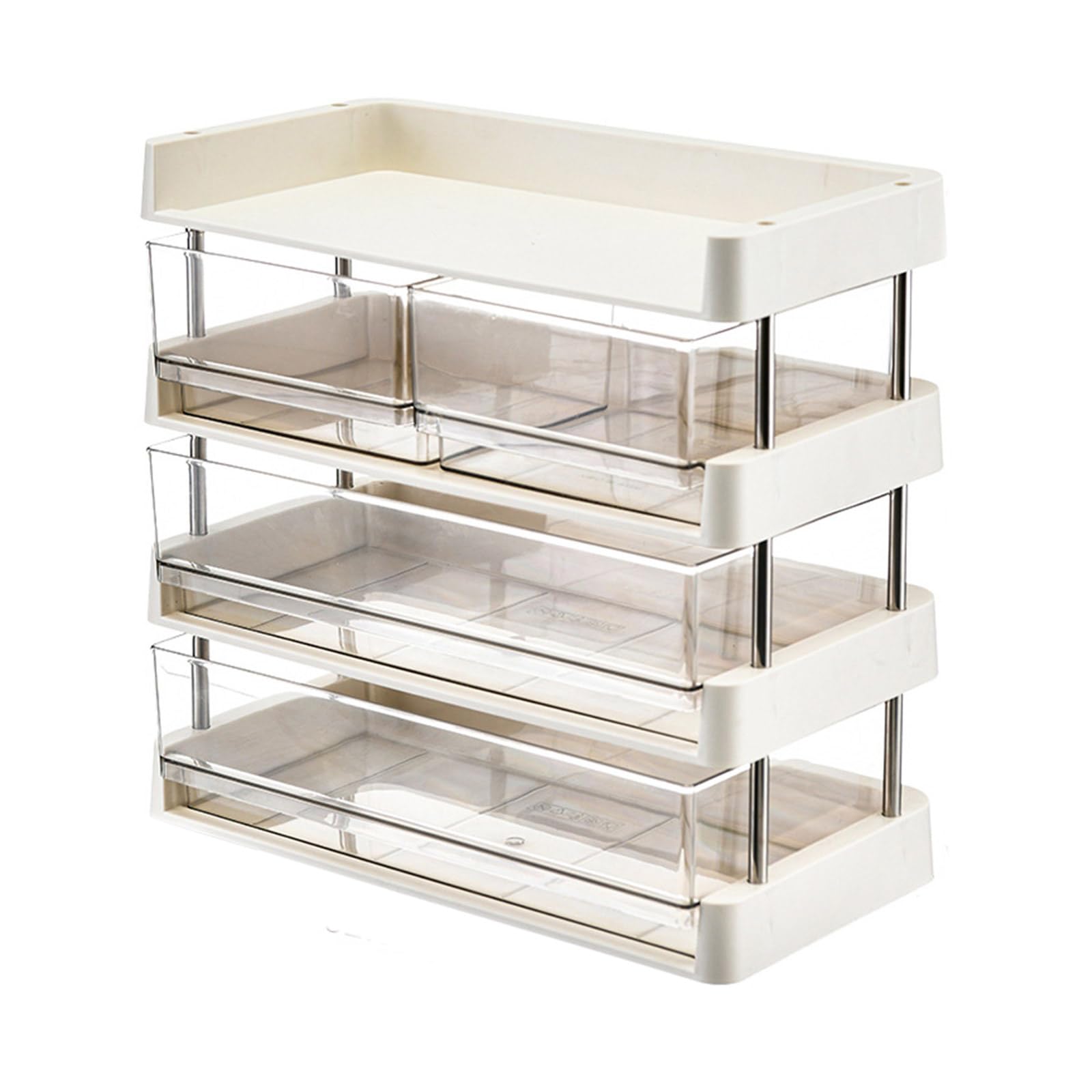 Tsophreniq Portable Adjustable Shelving Systems for Bathroom Kitchen Multiple Layer Space Optimization Space Saving Shelf for Home