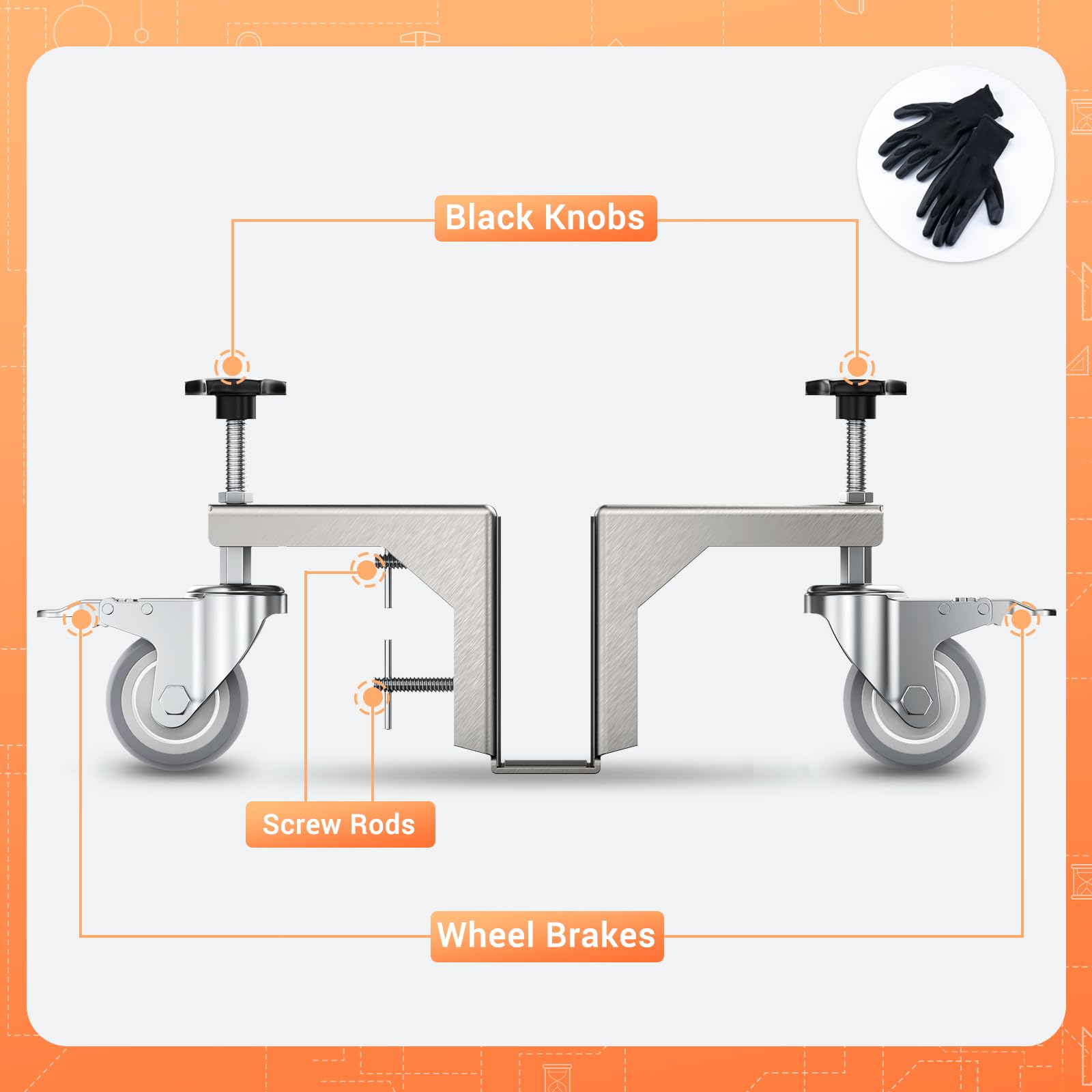 Snapklik.com : 2 Pcs Dolly, Heavy Panel Transportation And Installation ...