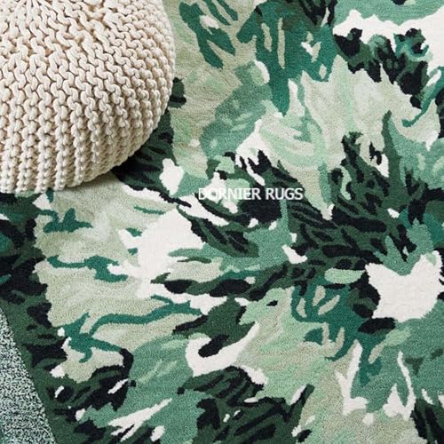 Image of 8x12 Ft Wool Tufted Carpet - Extra Large Handmade Wool Rug for Spacious Bedrooms & Living Rooms
