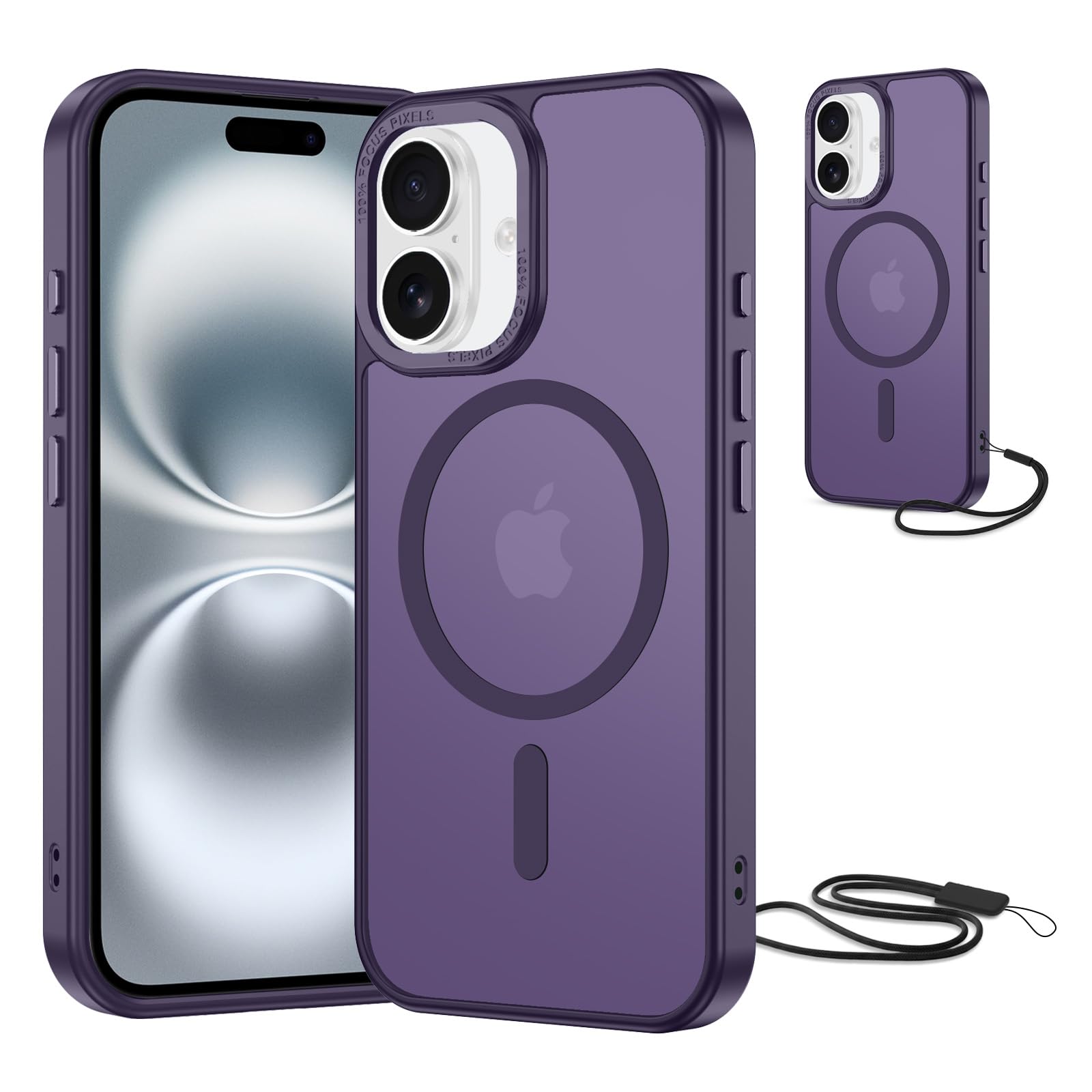 NEW'C Magnetisch Hülle für iPhone Serie kompatibel mit MagSafe Ultimate, stoßfest – starker Magnetismus und militärischer Schutz