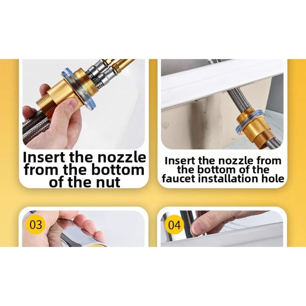 FACAIIO Tuyau d'alimentation pour robinet en acier inoxydable 1,5 m/2 m/2,5 m/, 304 SS Ligne d'eau standard Filetage M10, 59 pouces – Tuyau de cuisine et de salle de bain