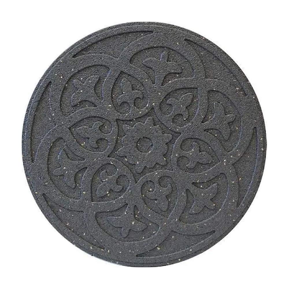 Reversible Scroll Stepping Stones Recycled Rubber Hard Wearing (Pack Of 4)