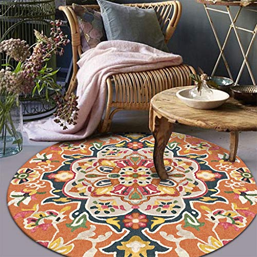 Tapis anti rayure rond mandala pour chaise ordinateur
