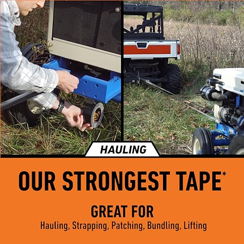Image of Gorilla Ultimate Tape, High Tensile Cloth with Double-Thick Adhesive for Hauling, Strapping, Patching, Bundling, Lifting, 1.88 inch x 20yd, Black (Pack of 5)