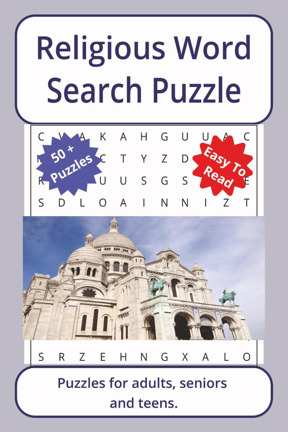 Religious Word Search Puzzle: Word searches about Religious architecture, with easy to read print | 6 x 9 inches. 110 pages | 50+ puzzles _ Gifts for ... (Architecture Series Word Search Puzzles)