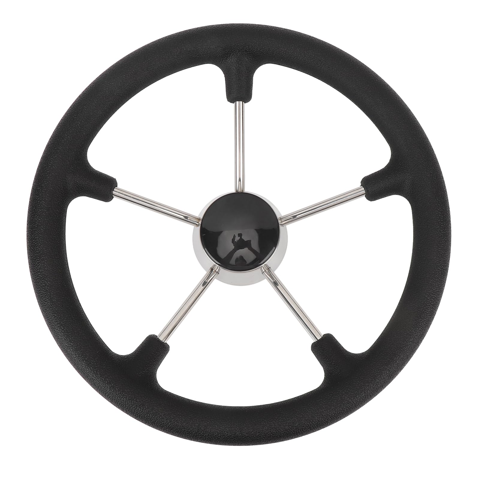 Boat Steering Wheel, 13-1/2 Inch 5 Spoke Steering Wheel for 3/4 Inch Shaft Boat, Marine, Yacht