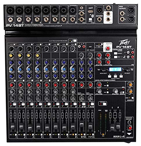 Peavey PV 14BT Bluetooth Soundboard Mixing Console Mixer For Church/School