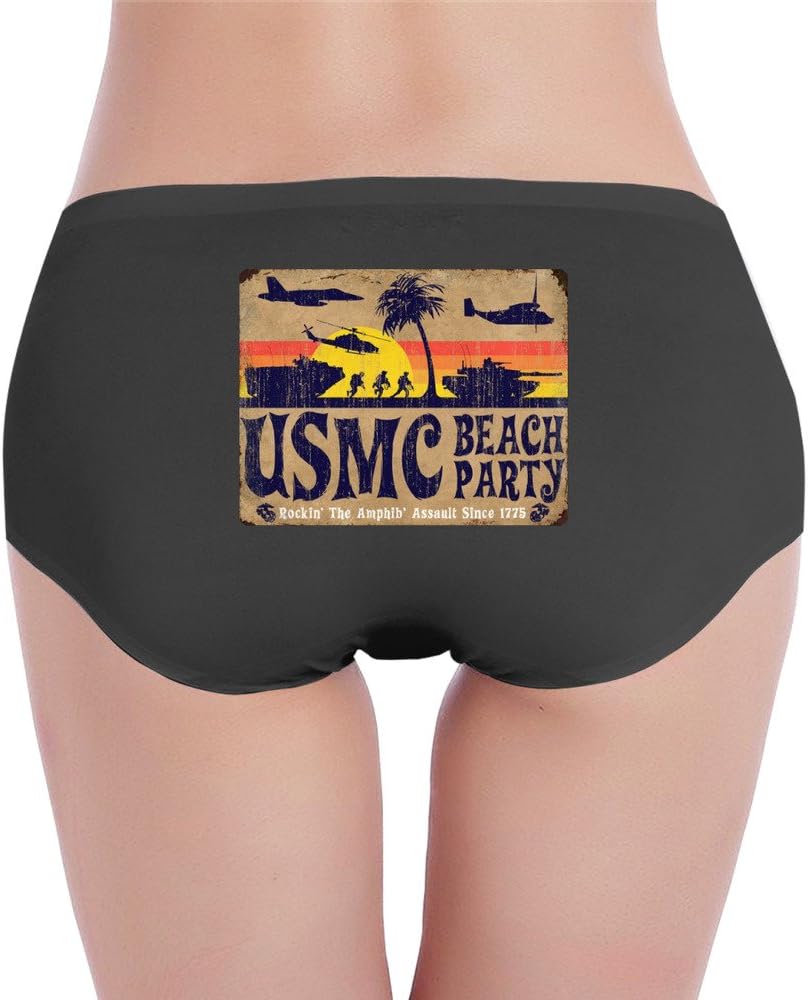USMC BEACH PARTY Sexy Thong Underwear Panties For Womens