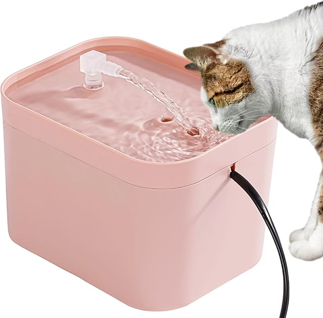 Facynde Drinking Fountain for Cat - Spring High Tap Automatic Pet Drinker - Automatic Water Dispenser for Dogs and Cats, for Small, Medium Dogs, Puppies, Kittens, Large Capacity, 1