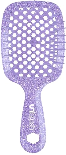 FHI HEAT UNbrush MINI Cepillo desenredante ventilado húmedo y seco, lavanda amatista
