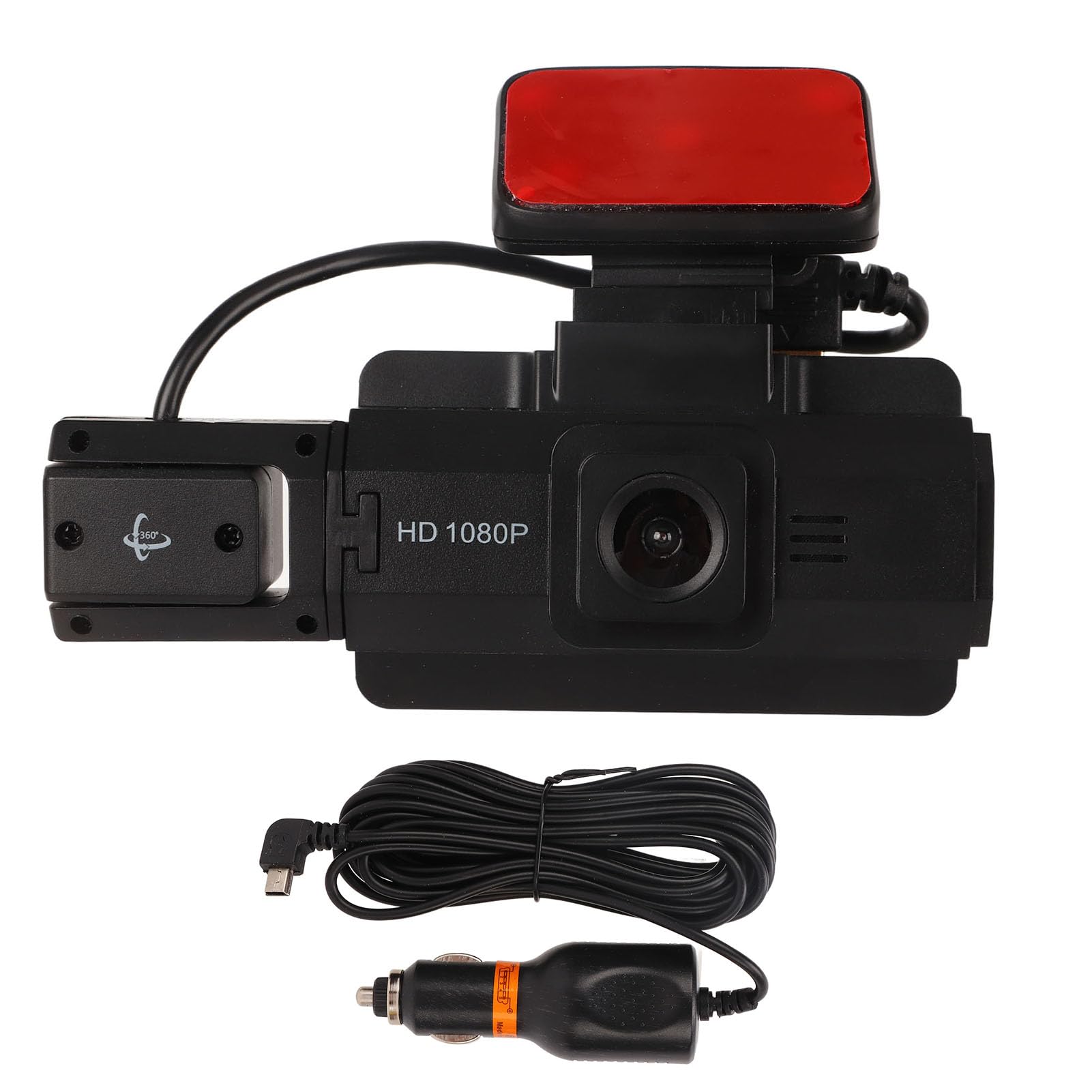 Registratore di Guida Schermo IPS HD da 3 Pollici Rotazione a 360 Gradi Anteriore Posteriore Doppio Obiettivo Sensore G Visione Notturna Dash Cam per Auto Dash Cam