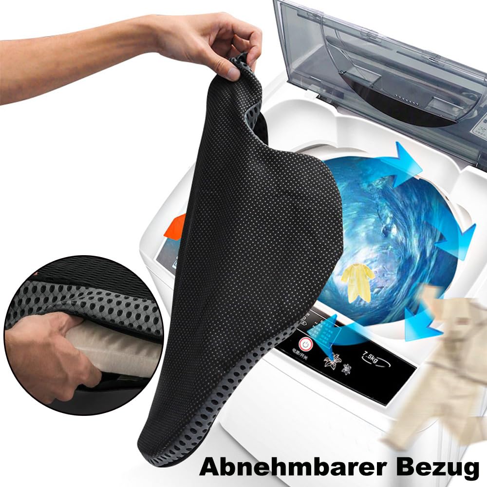 Memory Foam Keilkissen für Auto - Ergonomisches Sitzkissen Auto als Sitzerhöhung Fahrersitz - Autositzauflage, Autositzkissen mit Keil-Design für Vordersitze