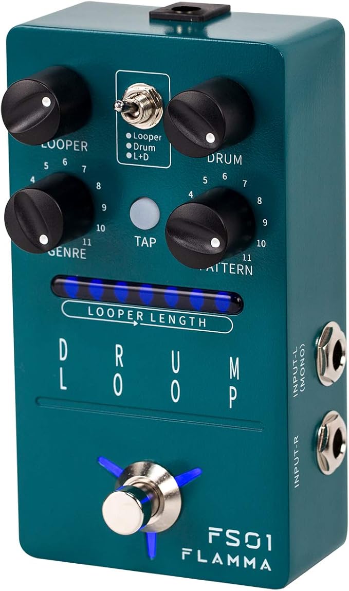 FLAMMA FS01 Drum Machine & Phrase Loop Pedal Mix Mode 20 Minutes Looper