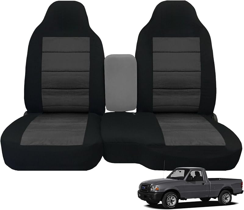 Capas para Bancos Dianteiros Ford Ranger 2004 a 2012, 60/40, Encosto Alto, Sem Console, SAPUBK