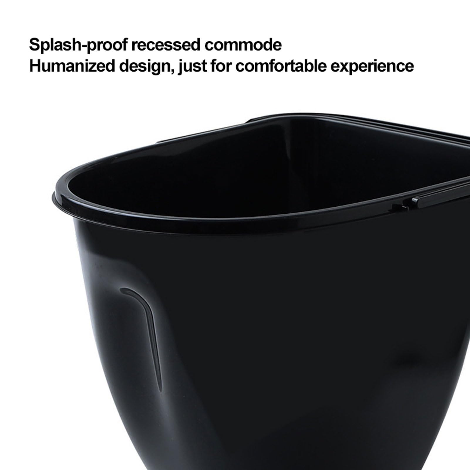 orinal, Inodoro portátil con asiento, tapa, asas y portarrollos, escupidera compacta, orinal de cámara Unisex for acampar en interiores exteriores