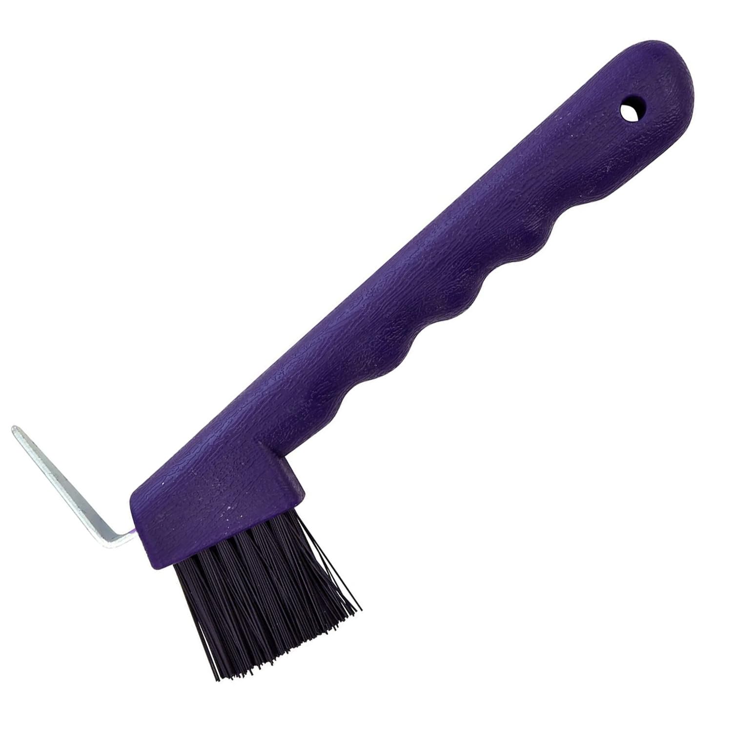 Jeffers Equine Hoof Pick & Brush, Purple – Horse Hoof Cleaning Tool for Grooming, Farrier, Equestrian Care – Durable Hoof Pick with Stiff Bristles – 4 inch Easy Grip Handle - image 2