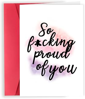 Proud of You Gifts for Him Her, Gifts for Friends Workmate, Well Done, New Job, Encouragement, Promotion, Passed Exam, Finished School Card