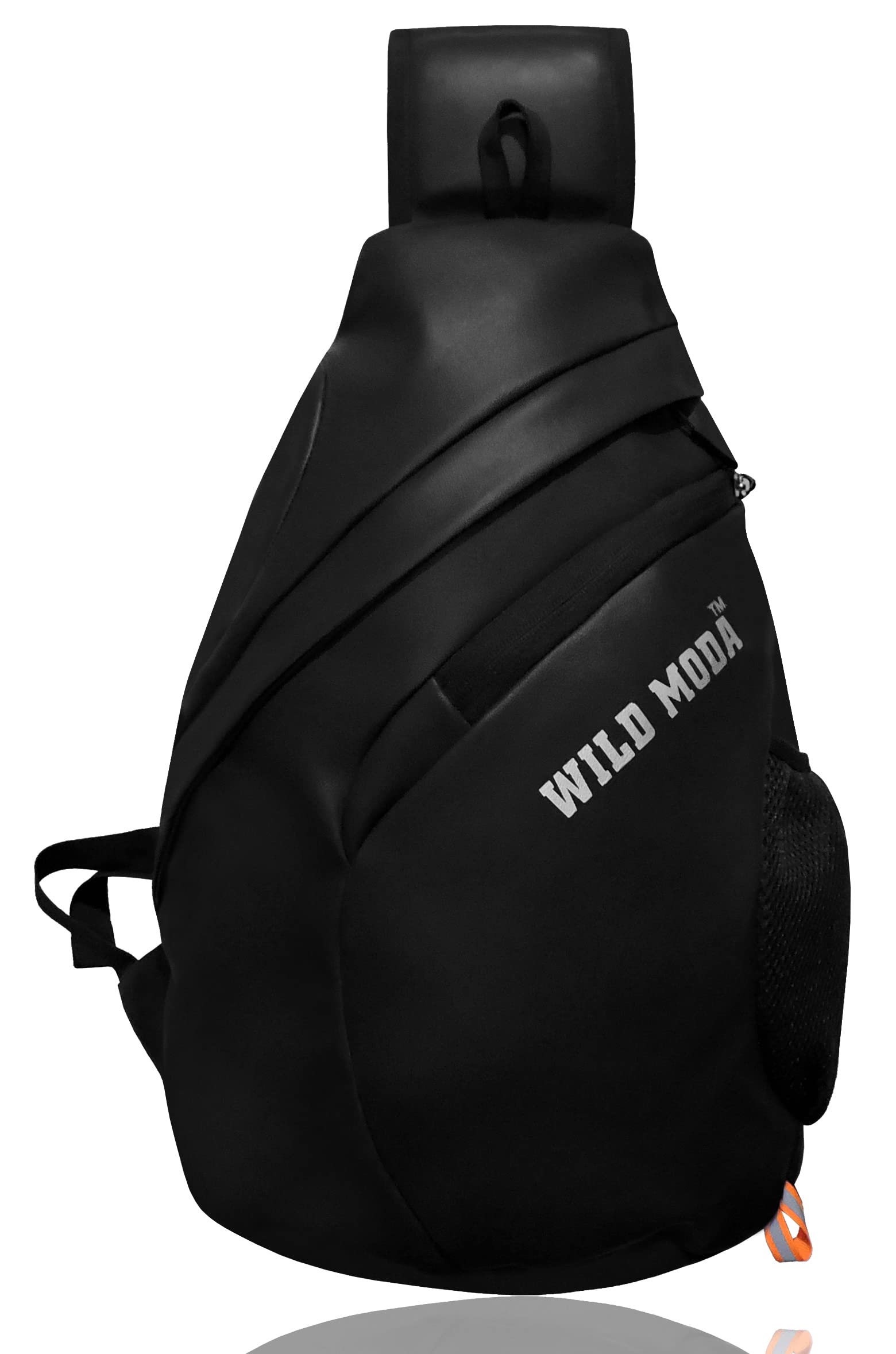 WILD MODA Premium Faux Leather Unisex Cross Body Backpack for Travel, College, Tuition etc (Black) (B09SB3DNW8) Amazon Price History, Amazon Price Tracker