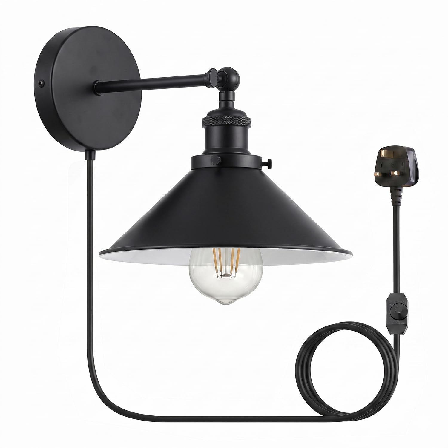DC VOLTAGE Plug in Wall Light with Switch