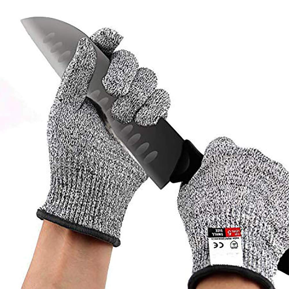 OnlyBP® Gants de protection anti-coupe (1 paire) - Gants résistants aux coupures Niveau 5 (M) Gris