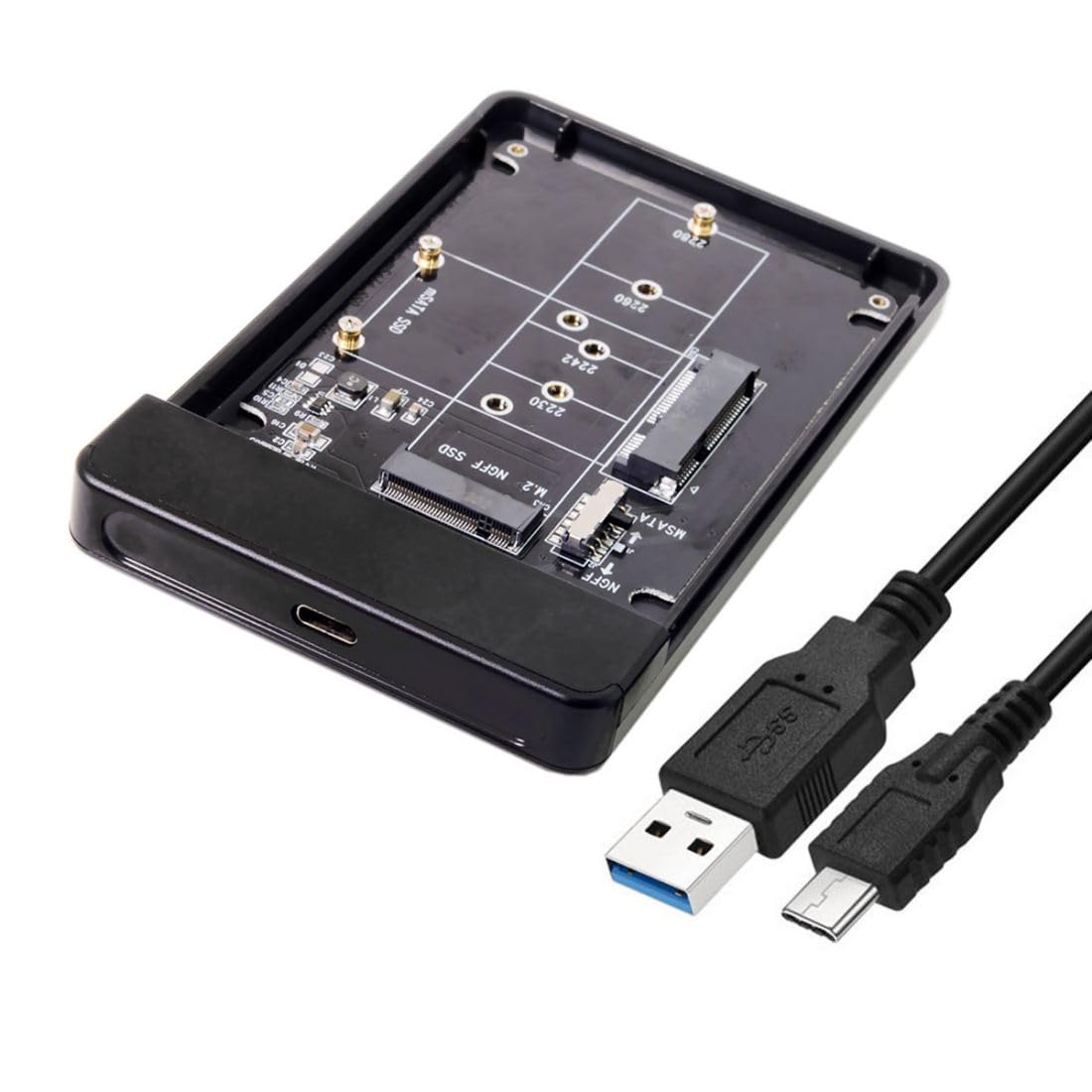 Amazon.com: chenyang USB C to M.2 NGFF B-Key & mSATA SSD 2.5 SATA SSD HDD  External Hard Disk Enclosure : Electronics