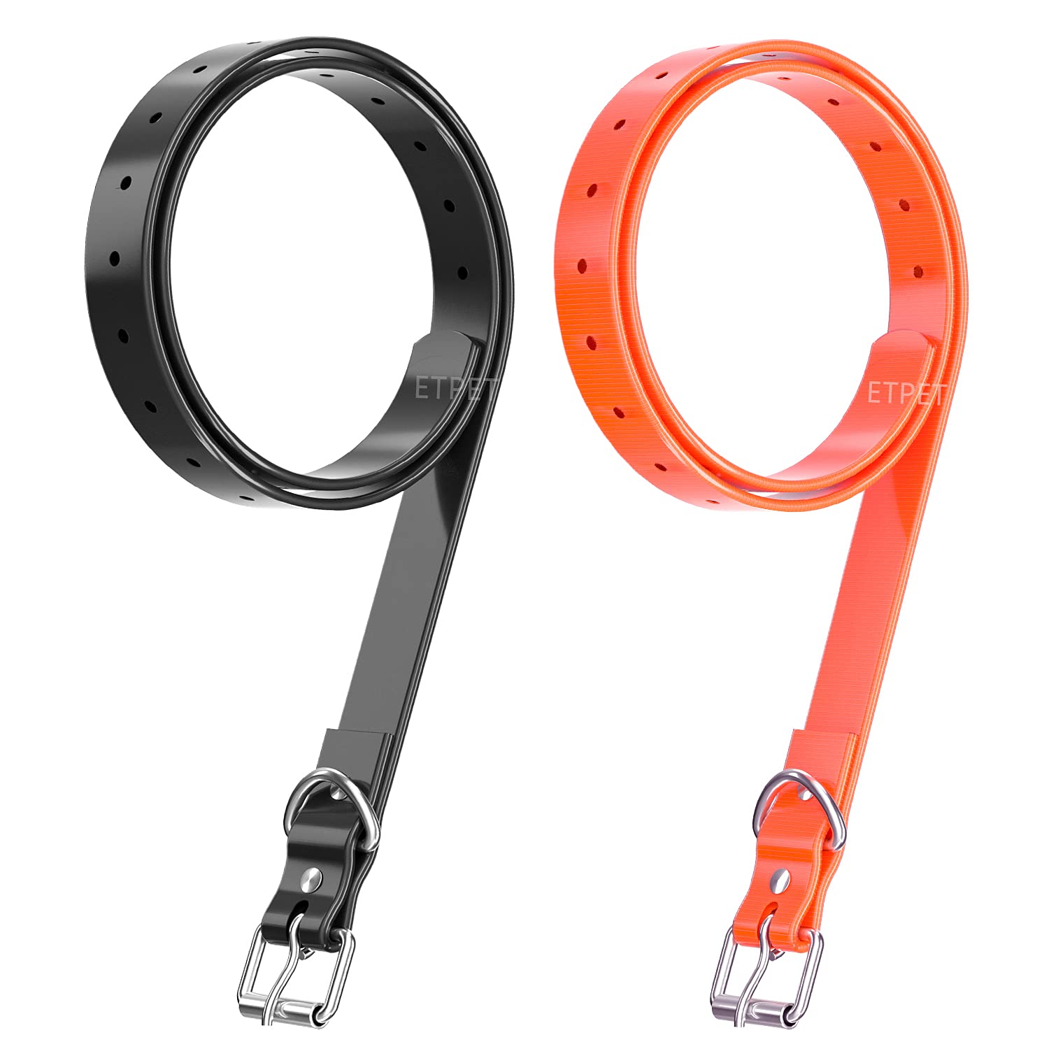 ETPETDog Collar Belt for Most of Electronic Training Shock Collar Receivers-Adjustable Durable Waterproof Strap Replacement for Barking Collar Fence-Pet TPU Collar Strap Multi-colored E2109