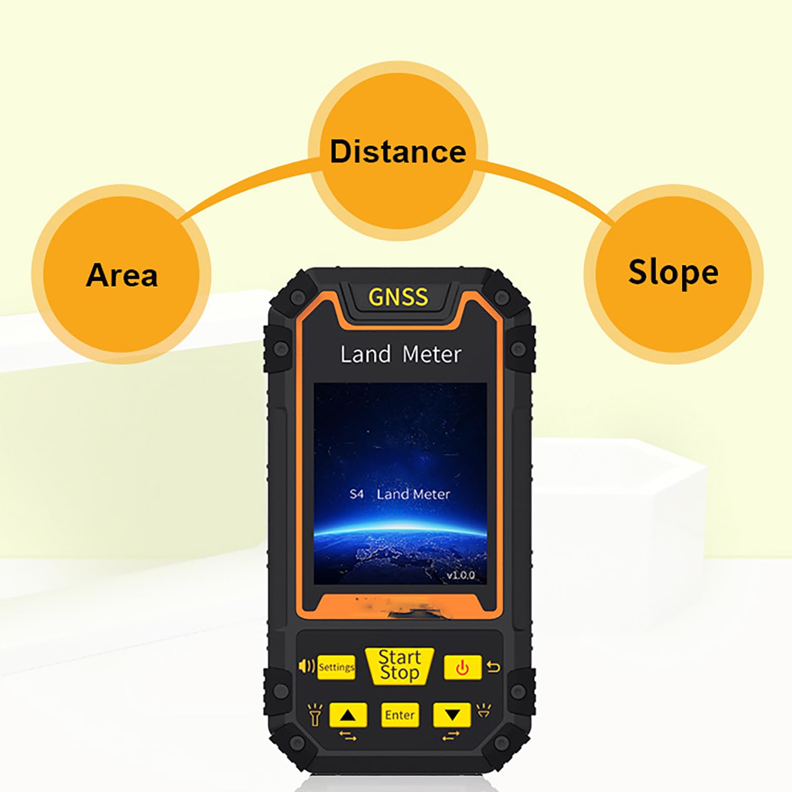 Ręczny miernik lądowy GPS, wysoka dokładność, sprzęt do nawigacji w czasie rzeczywistym z ekranem LCD 2,8", do lasów, pól uprawnych, górnictwa, jeziora, ładowalny