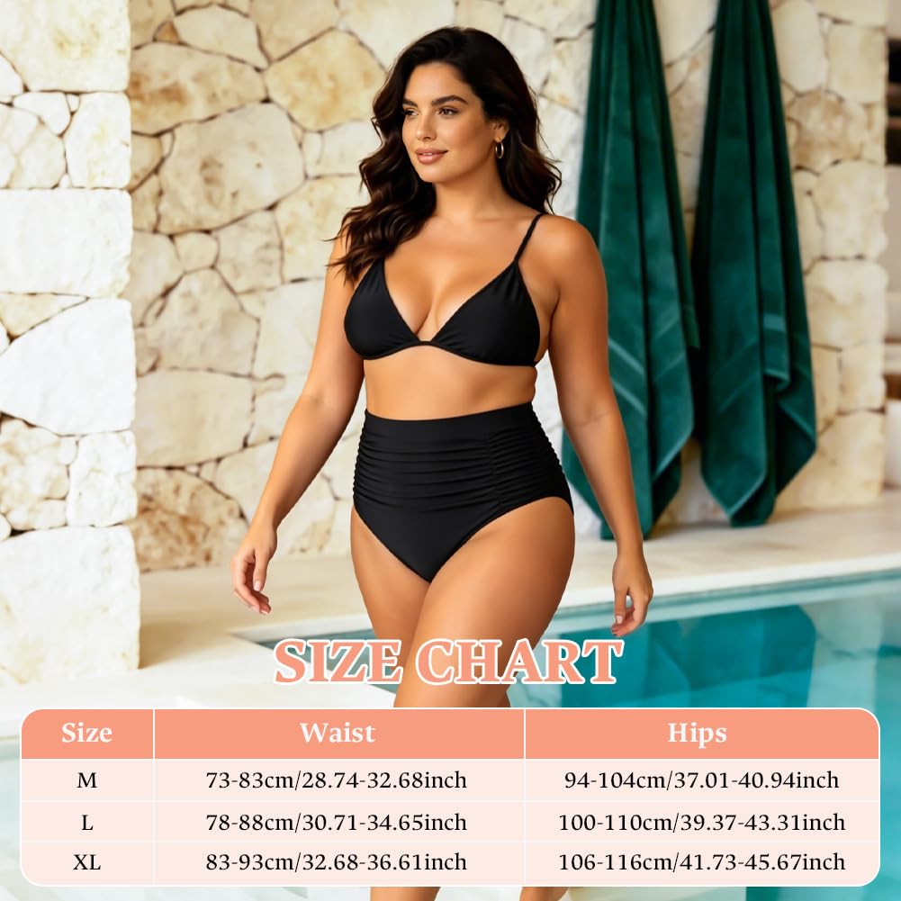 Majtki bikini damskie z wysokim stanem, majtki z wysokim stanem, bikini na dół, spodnie kąpielowe z płaskim brzuchem, damskie stroje kąpielowe, majtki bikini z wysokim stanem, bikini z marszczonym
