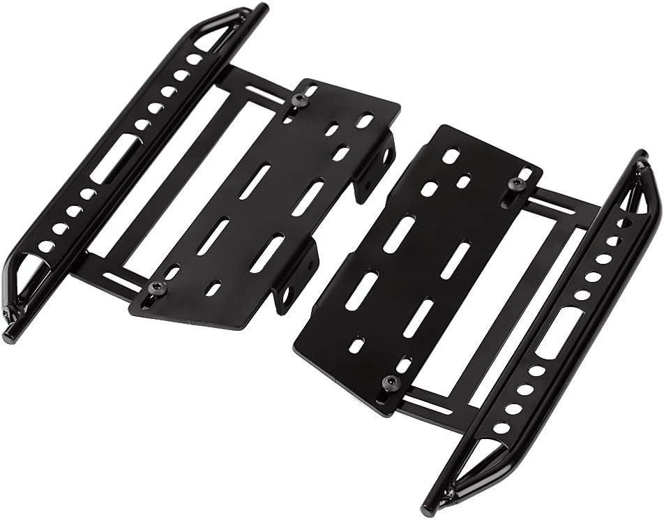 RC Car Pedals RC Side Board 2pcs RC Steps Plate Rock Sliders for 1:10 RC Crawler Axial SCX10 SCX10 II 90046 (Black)