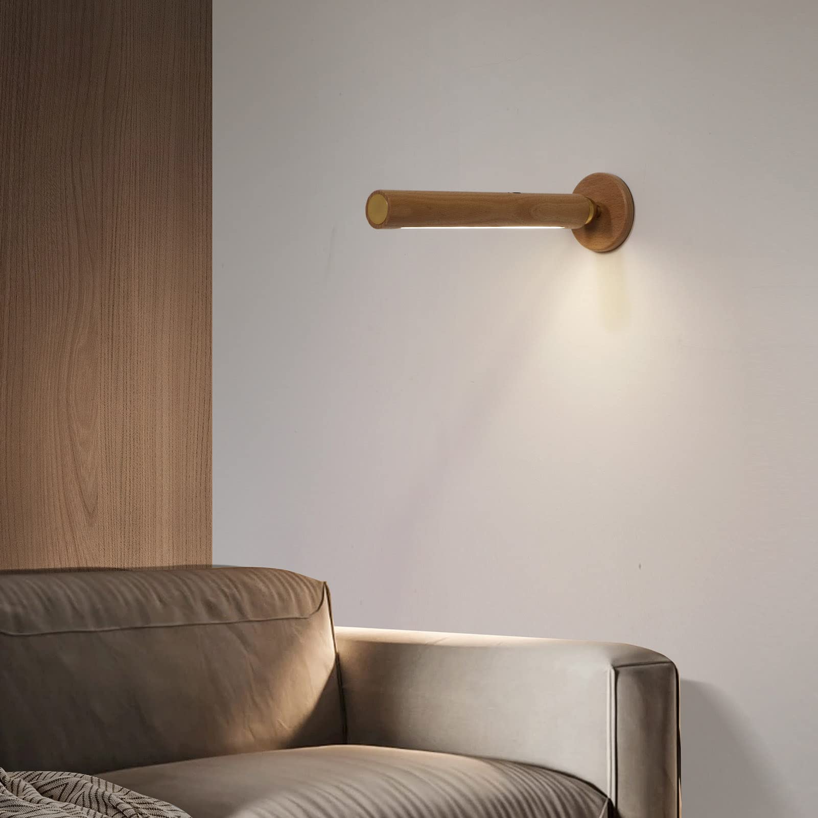 Applique Murale Interieur Bois Led Night Lights Alimenté Par Batterie