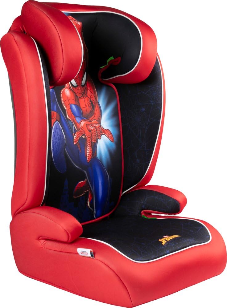 Silla De Coche Infantil Marvel Spiderman De 100 A 150 Cm, I-Size R129, Grupo 2/3 Con Cinturón De 3 Puntos, Funda Extraíble Y Lavable, Color Rojo