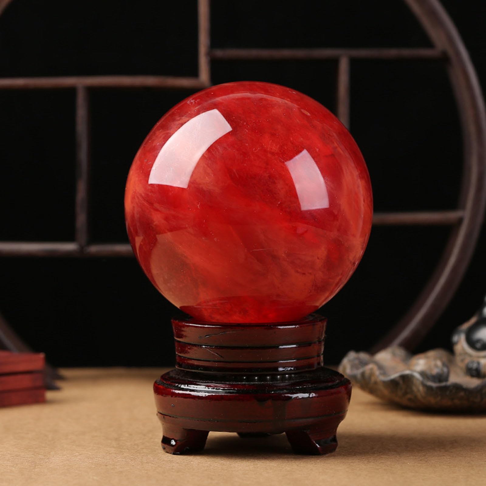 レッド水晶、20cm〜