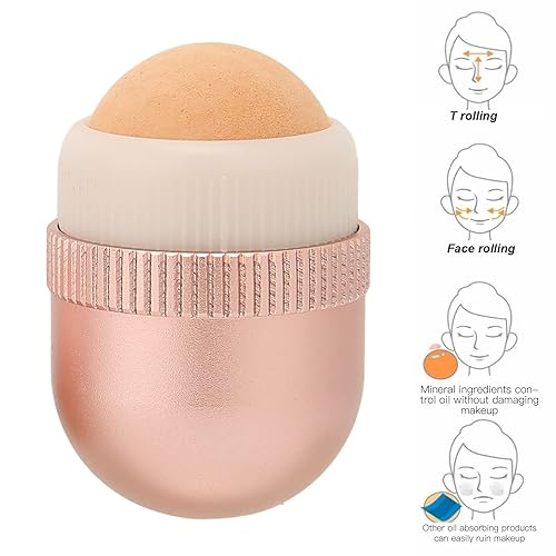 Miniatura 9 de Rodillo volcánico absorbente de aceite, rodillo de cara absorbente de aceite absorbe el exceso de aceite reutilizable mini masaje facial absorbente
