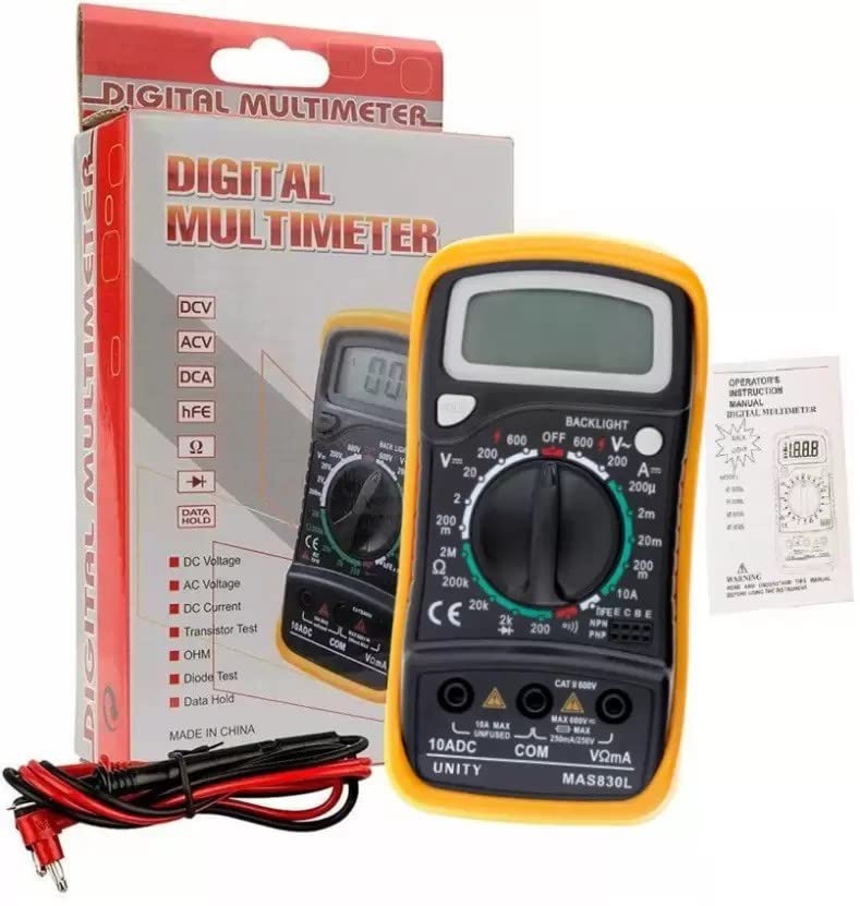 SG FLASH MAS830L Digital Multimeter Digital Multimeter (Black, Yellow 2000 Counts)|
