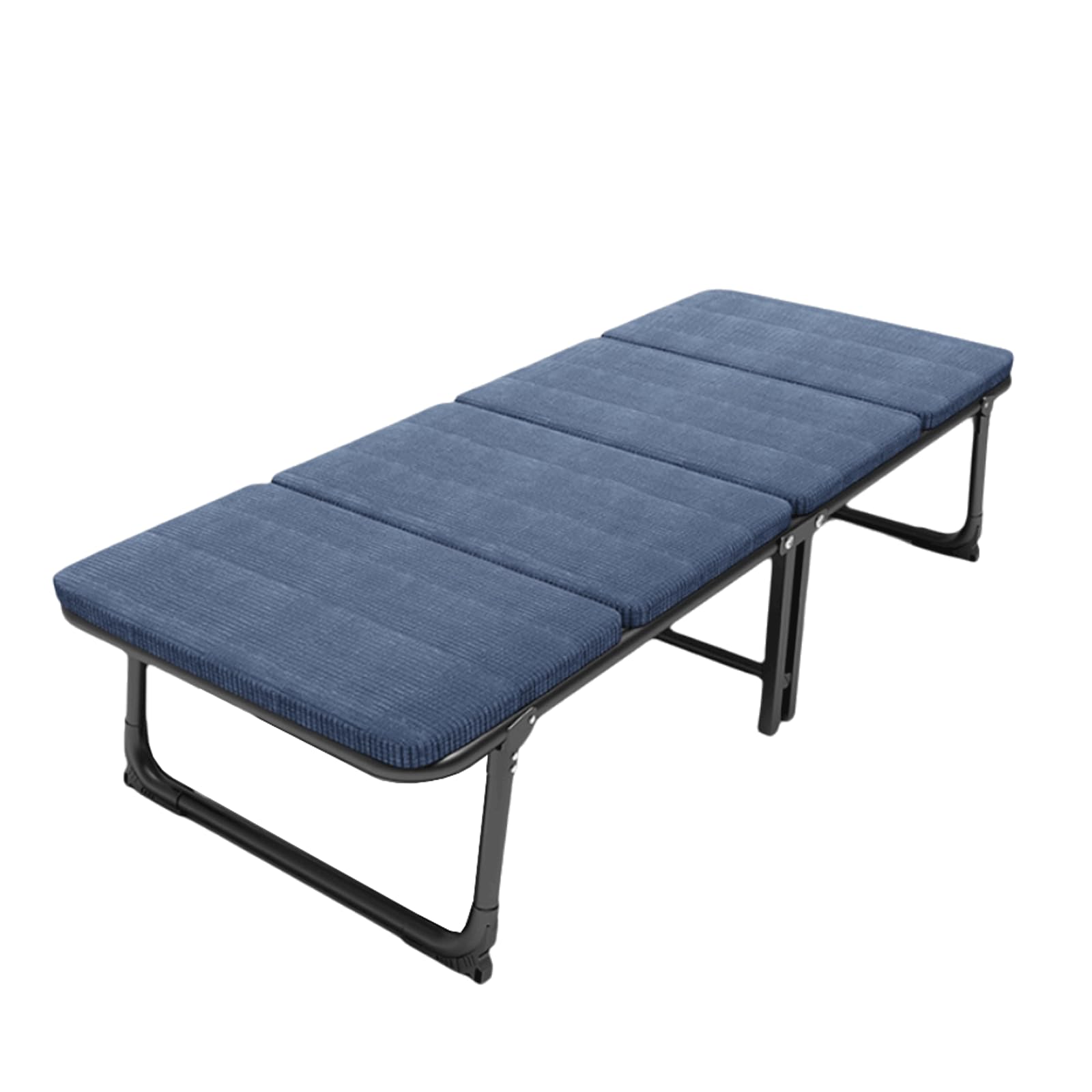 PEKJI Steel Foldable Camping Bed with Mattress Single Comfortable Foldable Bed Portable Camping Cot for Outdoor Travel Office