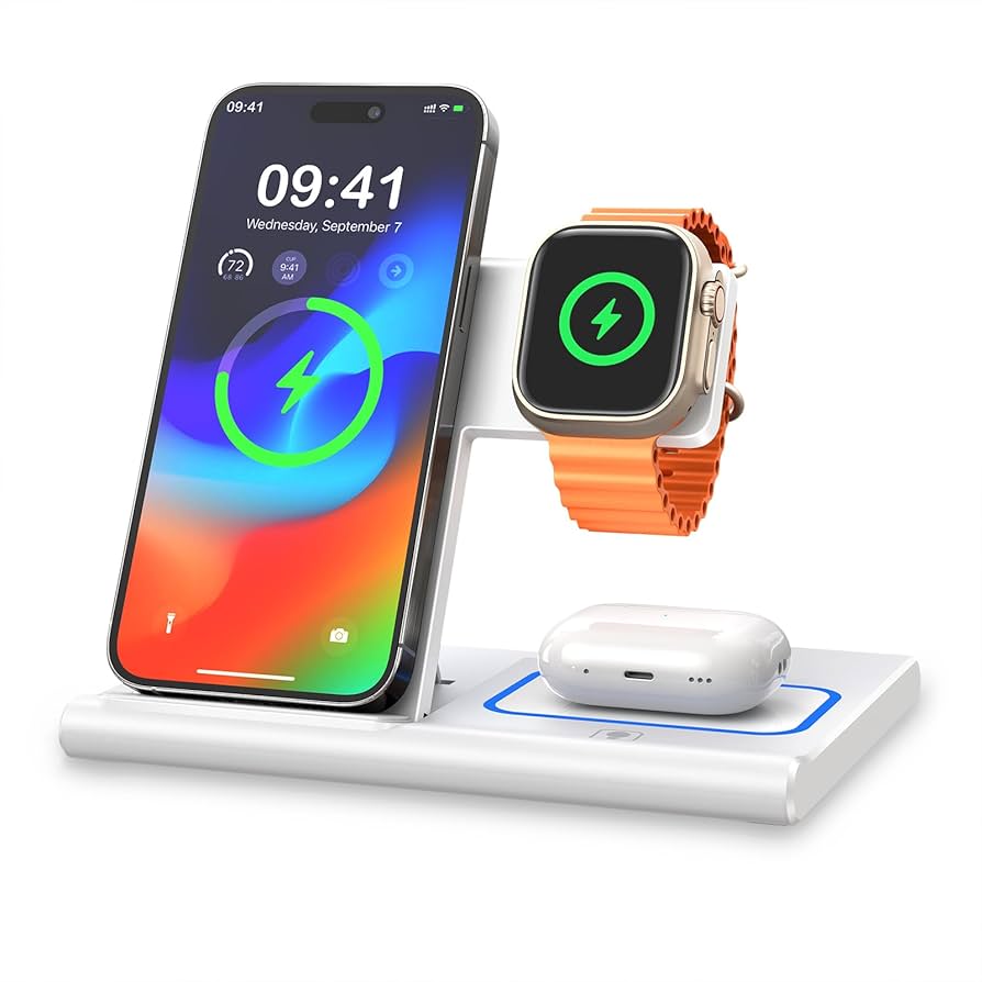 Amazon.com: Wireless Charger, 3 in 1 Wireless Charging