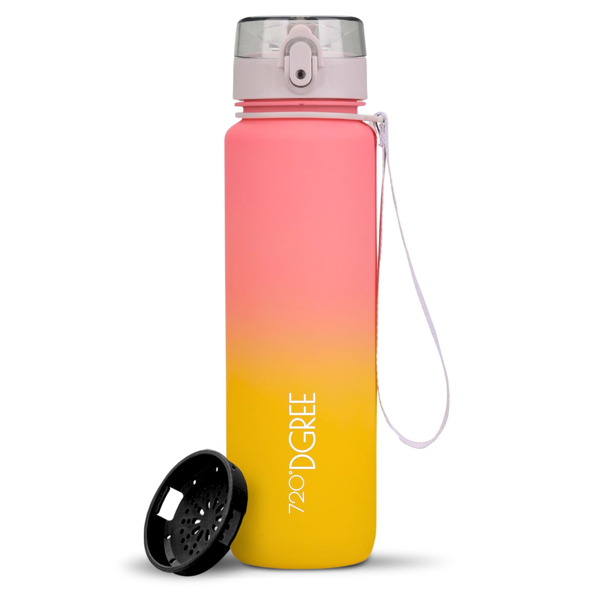 720°DGREE Botella Agua 1 Litro “uberBottle“ - Tamiz-Fruta, softTouch - Sin BPA, Prueba de Fugas, Reutilizable - Cantimplora, Water Bottle ideal para Deporte, Fitness, Gimnasio, Senderismo, Ciclismo — view 118