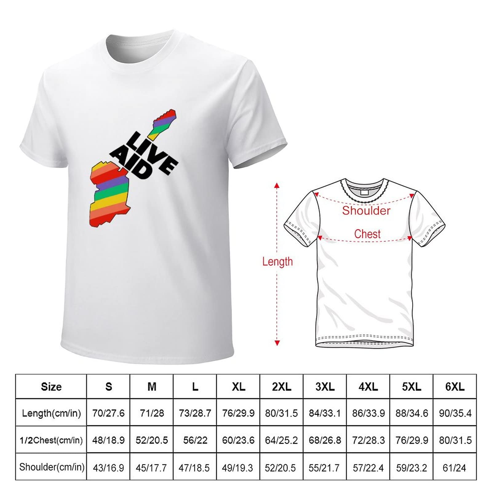 LIVE AID Tシャツ ホワイト Amazon.co.jp: Tシャツ メンズ インナーシャツ 夏服 トップス 上