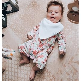 DiaperSquad\'s 10-Pack Baby Bibs for Drooling and Teething, Bibs for Boys, Baby Girl - Solid Cotton Baby Drool Bibs (White)