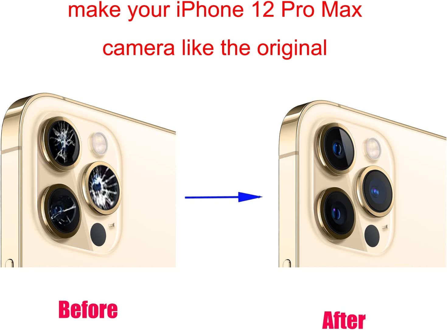 Lentilles Caméra Arrière + Adhésifs IPhone 12MINI – FR