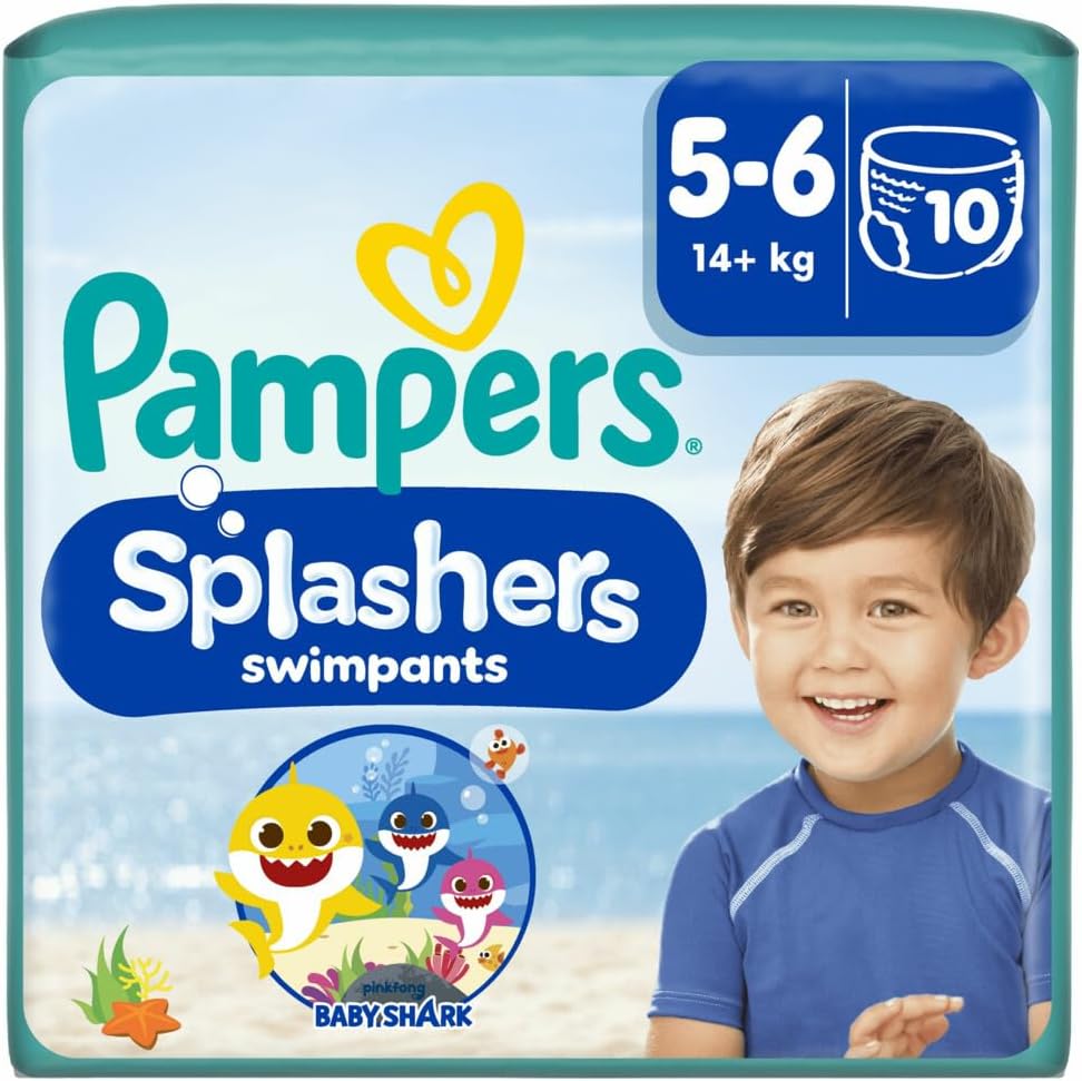 Splashers Size 5-6 Disposable Swim Pants, 10 x