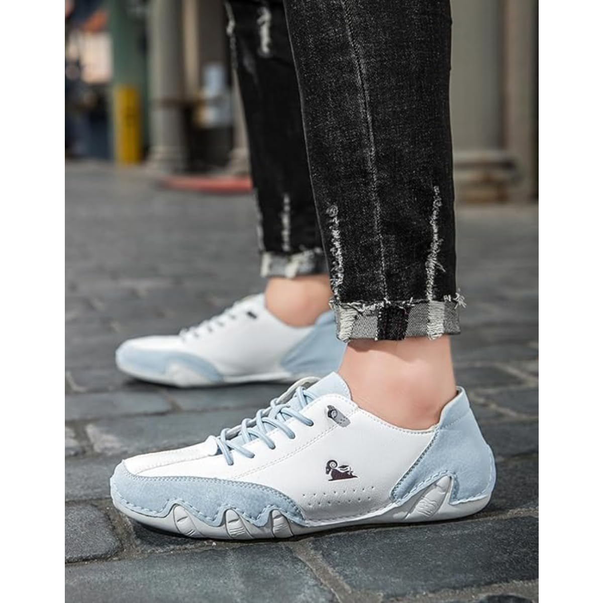 Handgefertigte Leder-Low-Top-Wanderschuhe für Herren und Damen