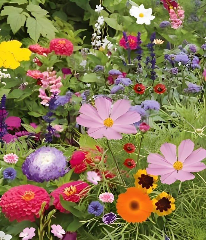 Wild Flower Japanese Garden Mix Ornamental Special Mixtures Seeds Medow bee plantting (500, Grams)