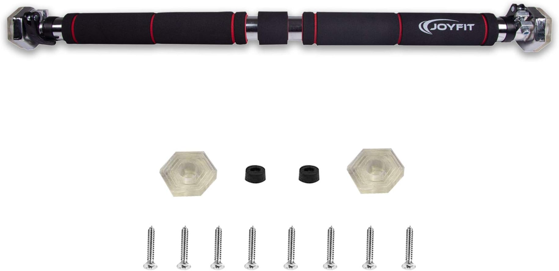 JoyFitHome Exercise Workout Bar| Anti-Lock System with Perfect Door Frame Fit Chin up Bar with carbon-steel Hexagonal Safety System 2 Safety (Black)