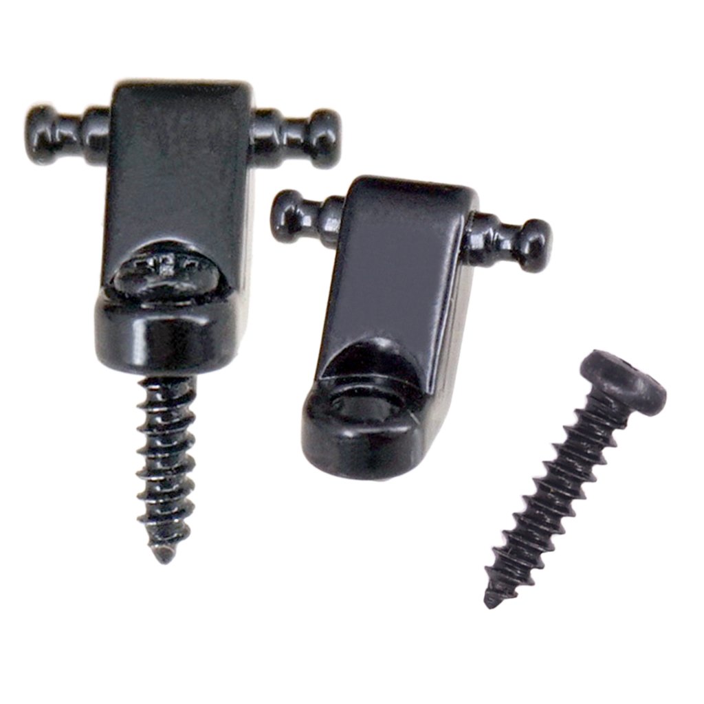 Set of 2 Iron Electric Guitar Replacement String Retainer Guide with Screws 0.39 x 0.11inch