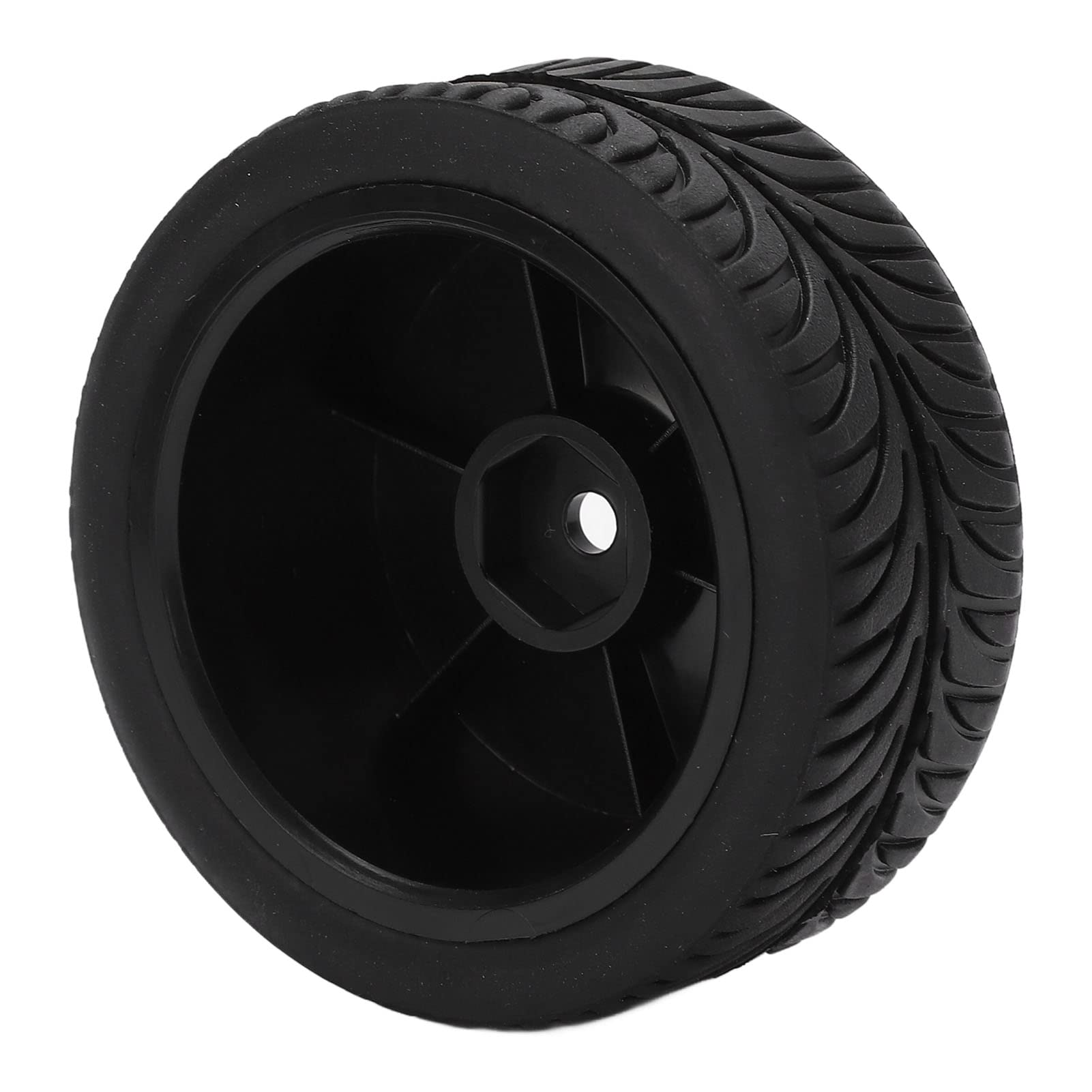 Jeu De 4 Pneus RC Tout-Terrain Pour WLtoys 144001 – Caoutchouc Texturé, Jantes Vertes – 75mm, Hex 12mm